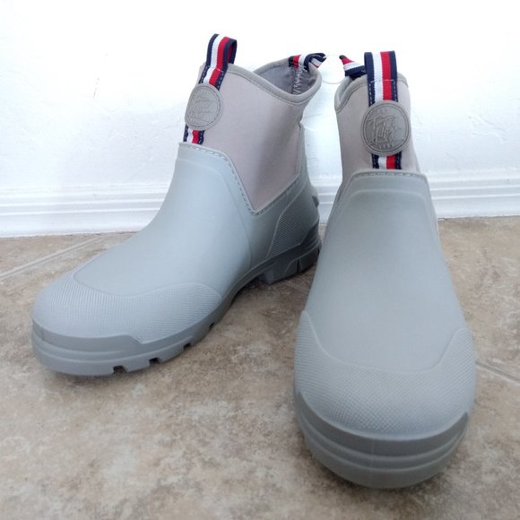 Tommy Hilfiger Women's Size 8M Gray‎ Logo Snow Rain Rubber Ankle Boots NEW READ - Picture 11 of 12